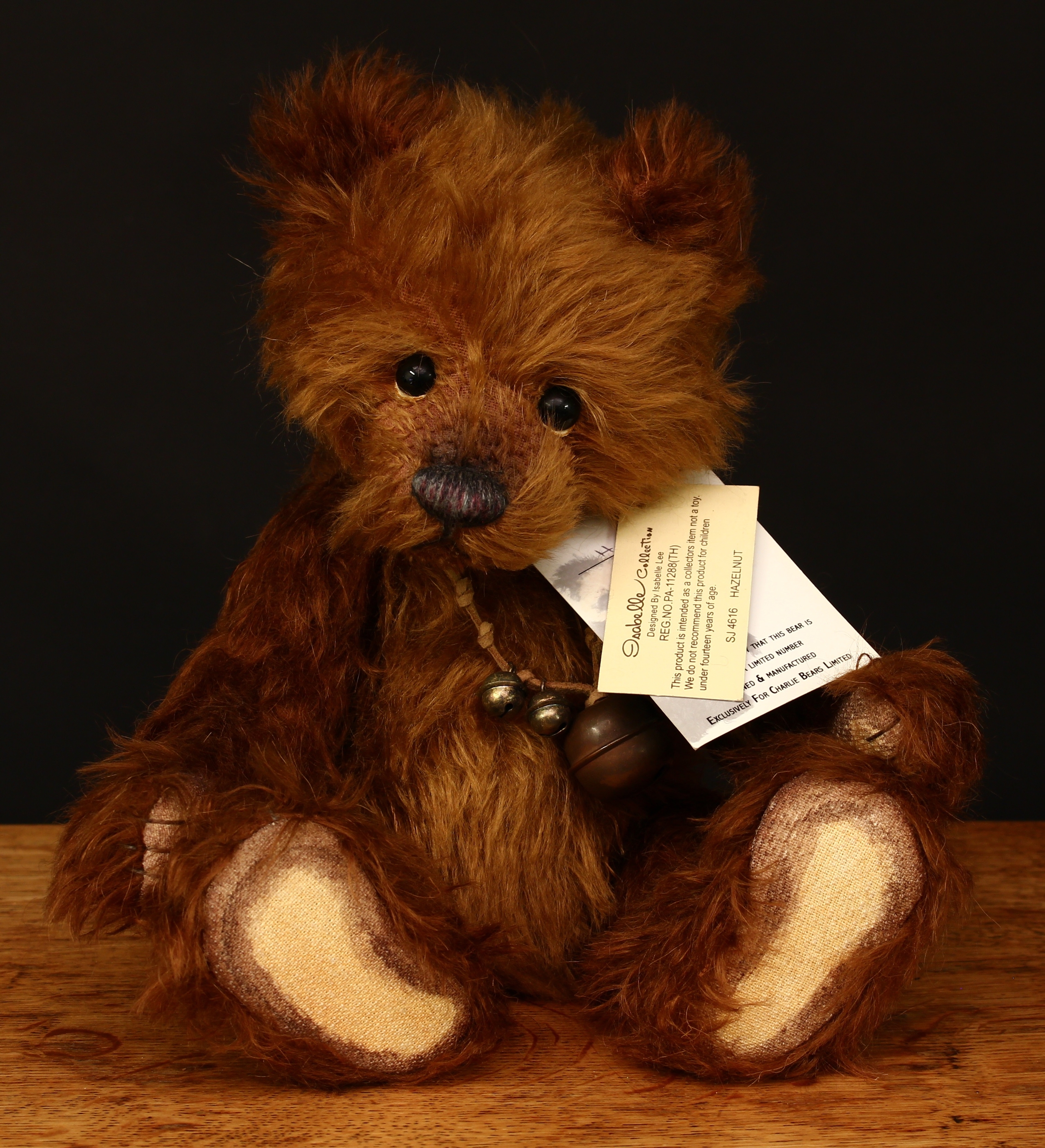 Charlie Bears/Isabelle Collection SJ4616 Hazelnut teddy bear, from the 2010 Isabelle Collection, 31cm high with tags, Limited Edition No.39 of 350