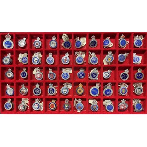 A collection of 50 Kings Crown Enamel Special Constables Lapel badges.