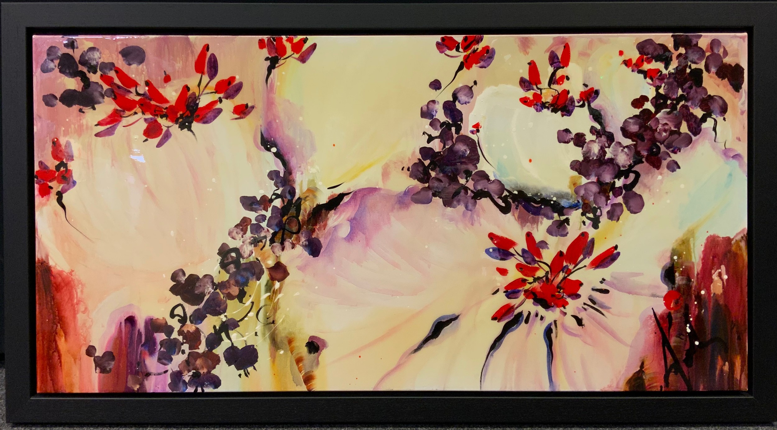 Danielle O'Connor Akiyama (b.1957) Wedding Bliss oil on canvas, signed to verso, 76cm x 150cm