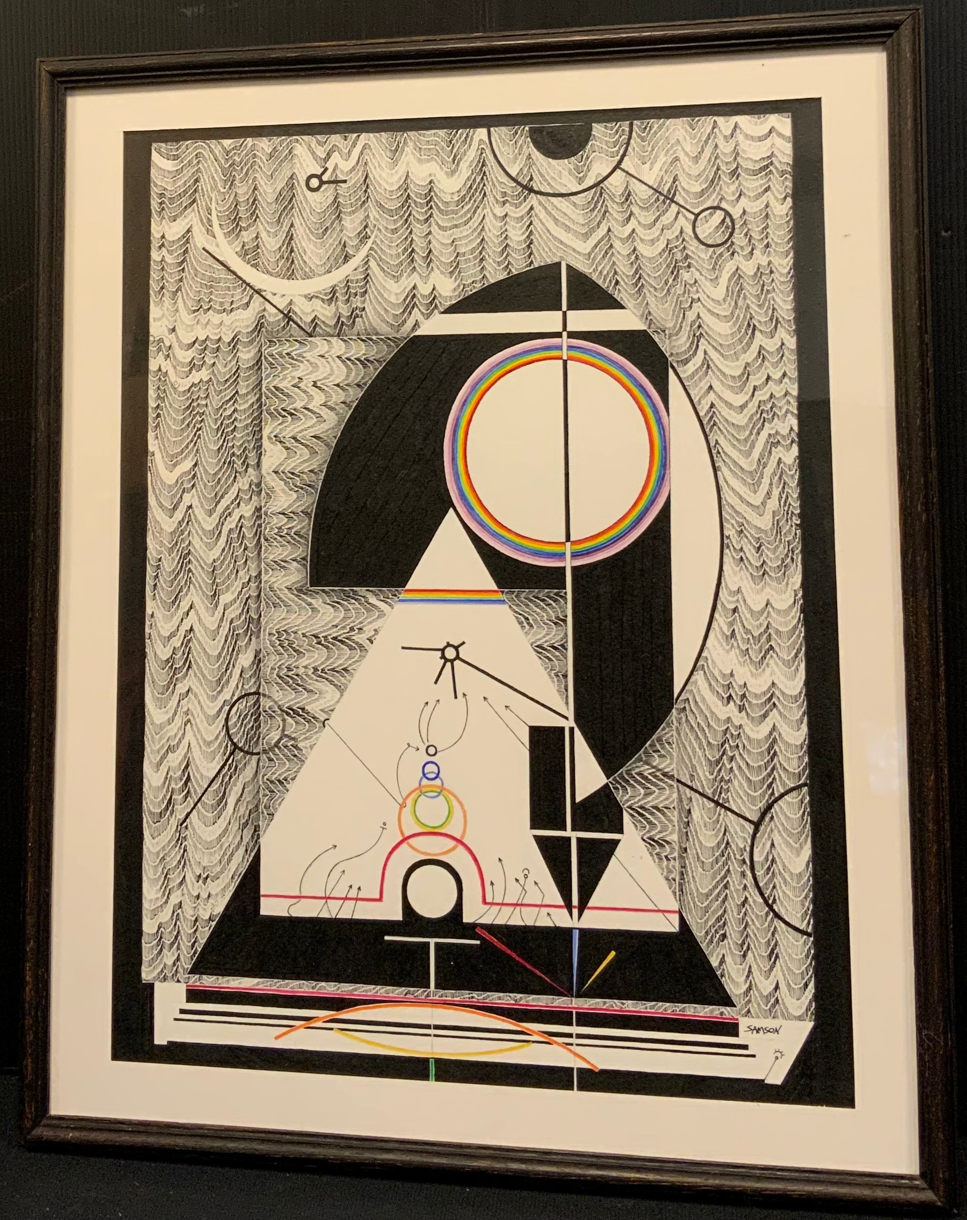 Samson (British Modern school), Balance of Forms VII, signed, ink and watercolour, 40.5cm x 30.5cm.