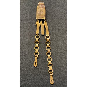 WW2 Italian Fascist MVSN Officer's dagger chained hanger. Complete all spring clips. No makers marks.