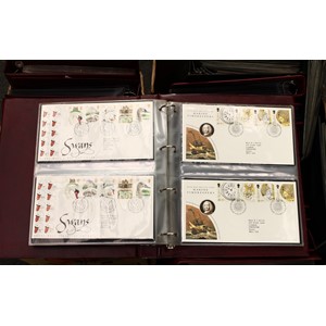 Stamps - huge GB FDC and presentation pack collection, 1969 - 2014, housed in twenty Royal Mail albums, appears complete (3 Thames) F/V over £400, includes a few German (GB) p/pks, Harrison - Sims items