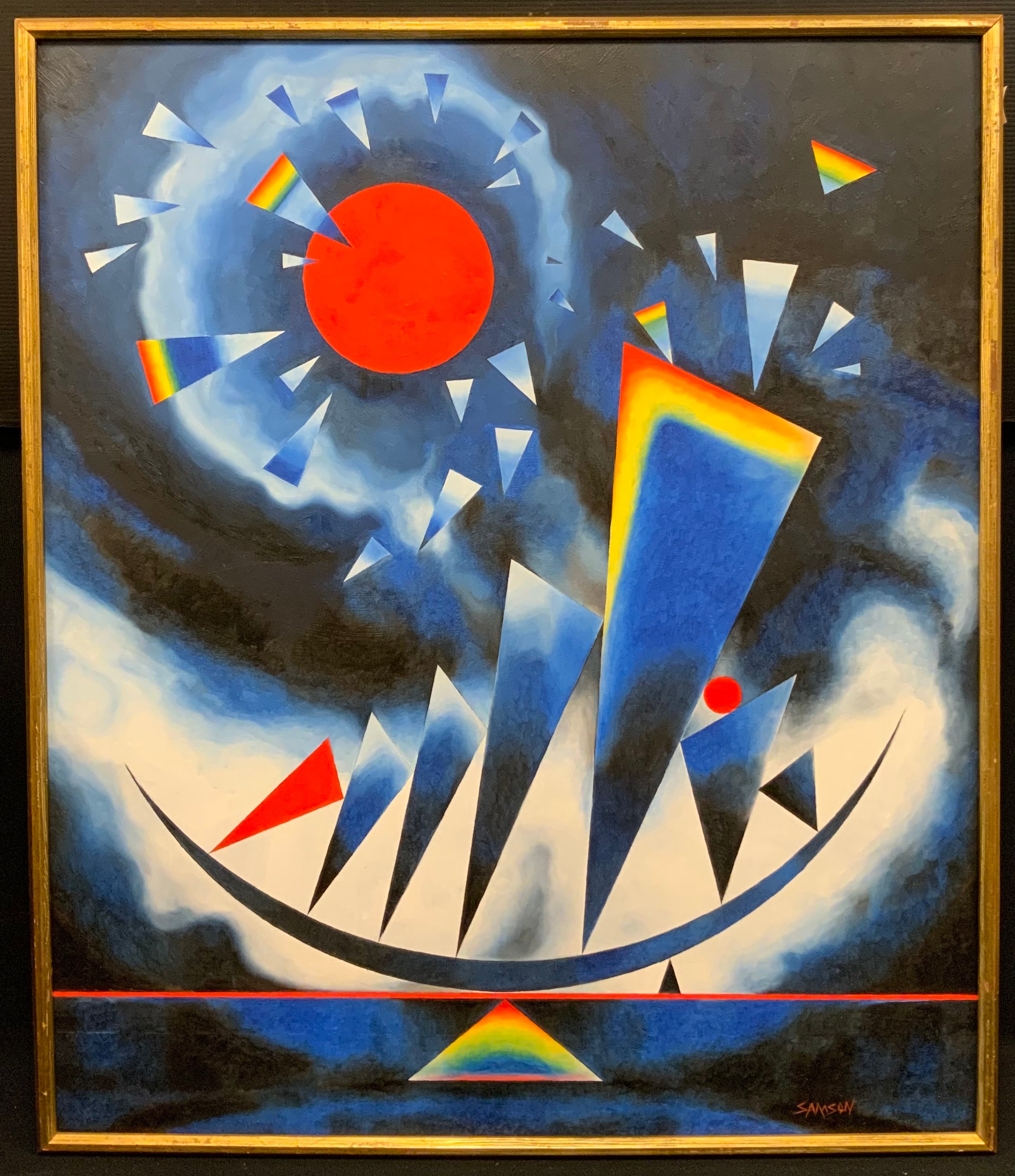 Samson (Modern British School), A Balance of Forms, signed, oil on board, 70cm x 60cm.