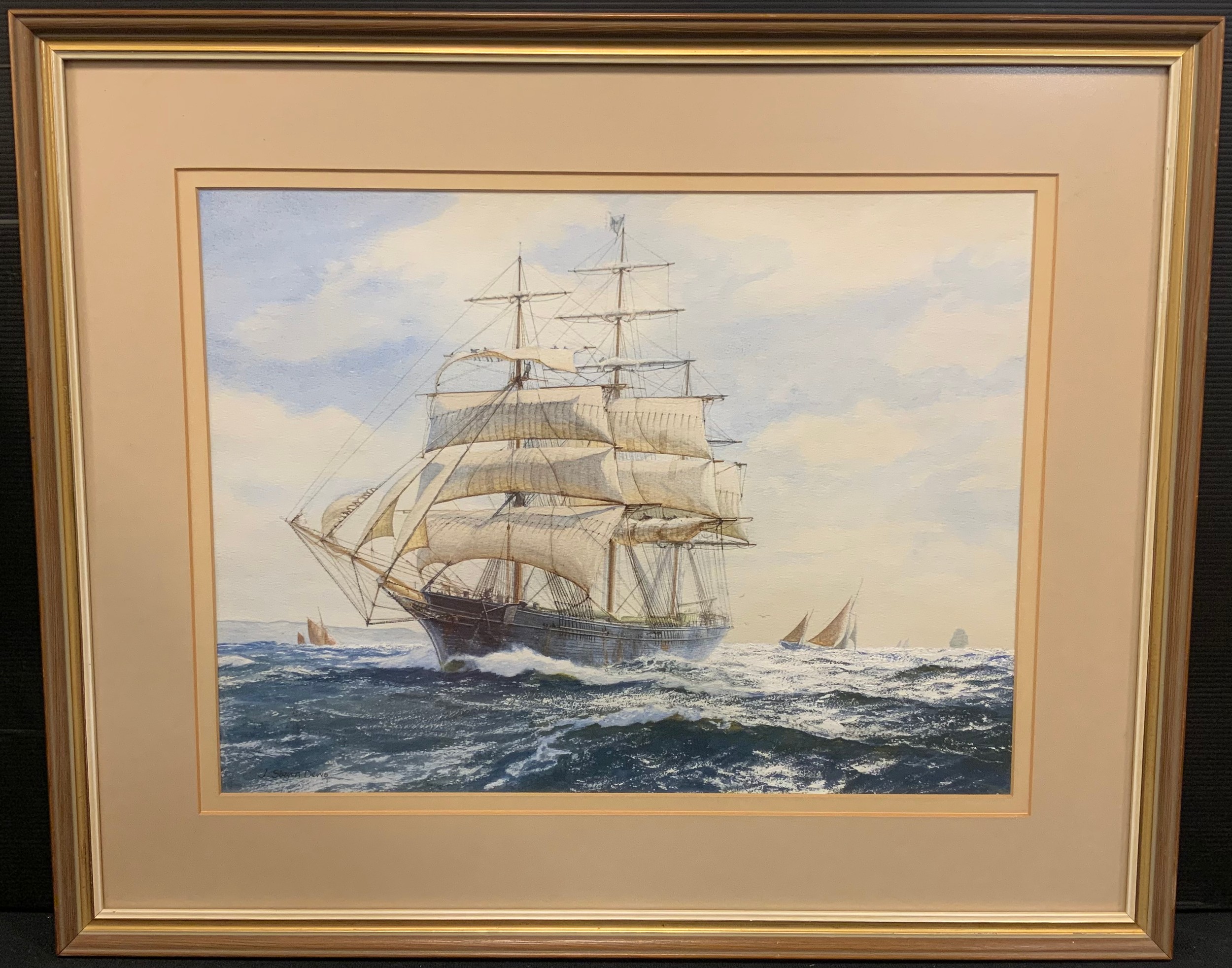 John Steven Dews (British, b.1949) Sir Lancelot   signed, watercolour, 33cm x 45cm