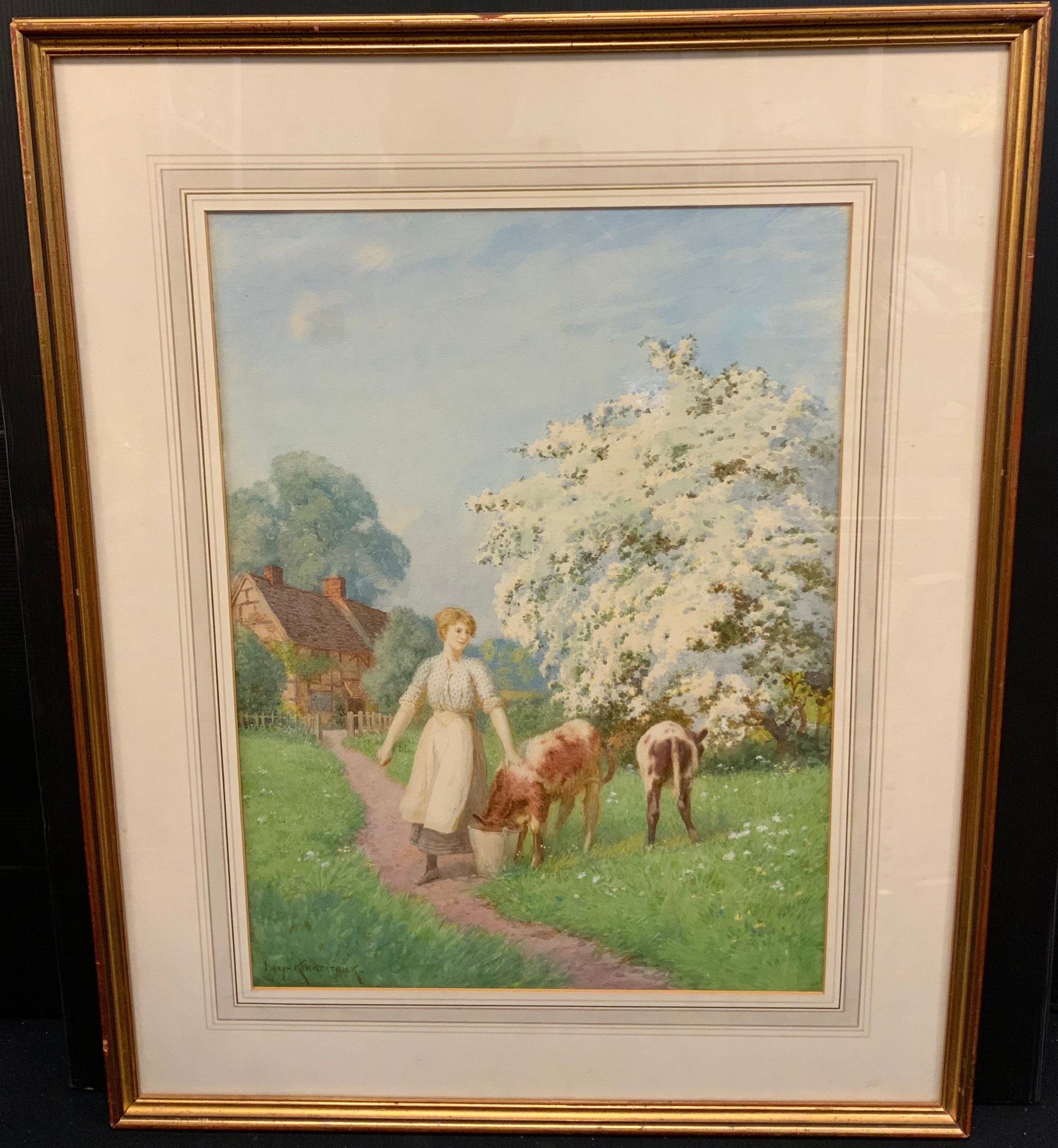 Joseph Kirkpatrick (1872-1930) Blossom Time signed, watercolour, 46cm x 34cm