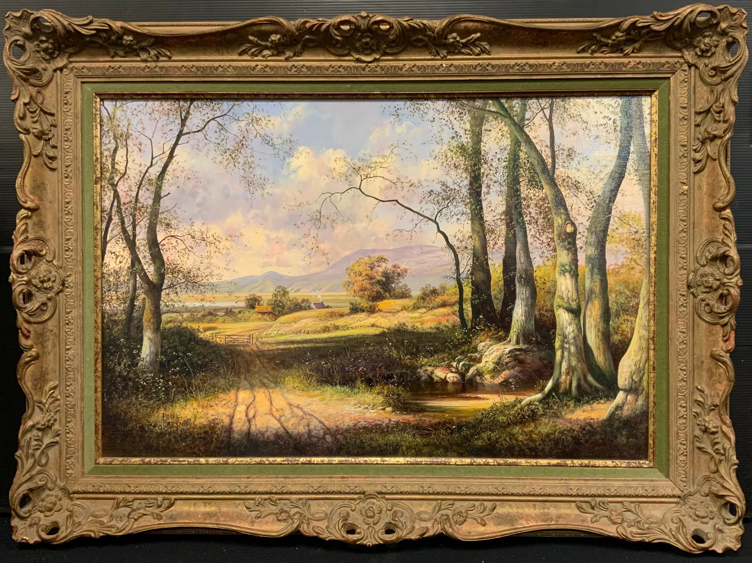 Paul Morgan (Bn.1940) Bathed in Sunshine signed, titled to verso, oil on board, 39cm x 60cm