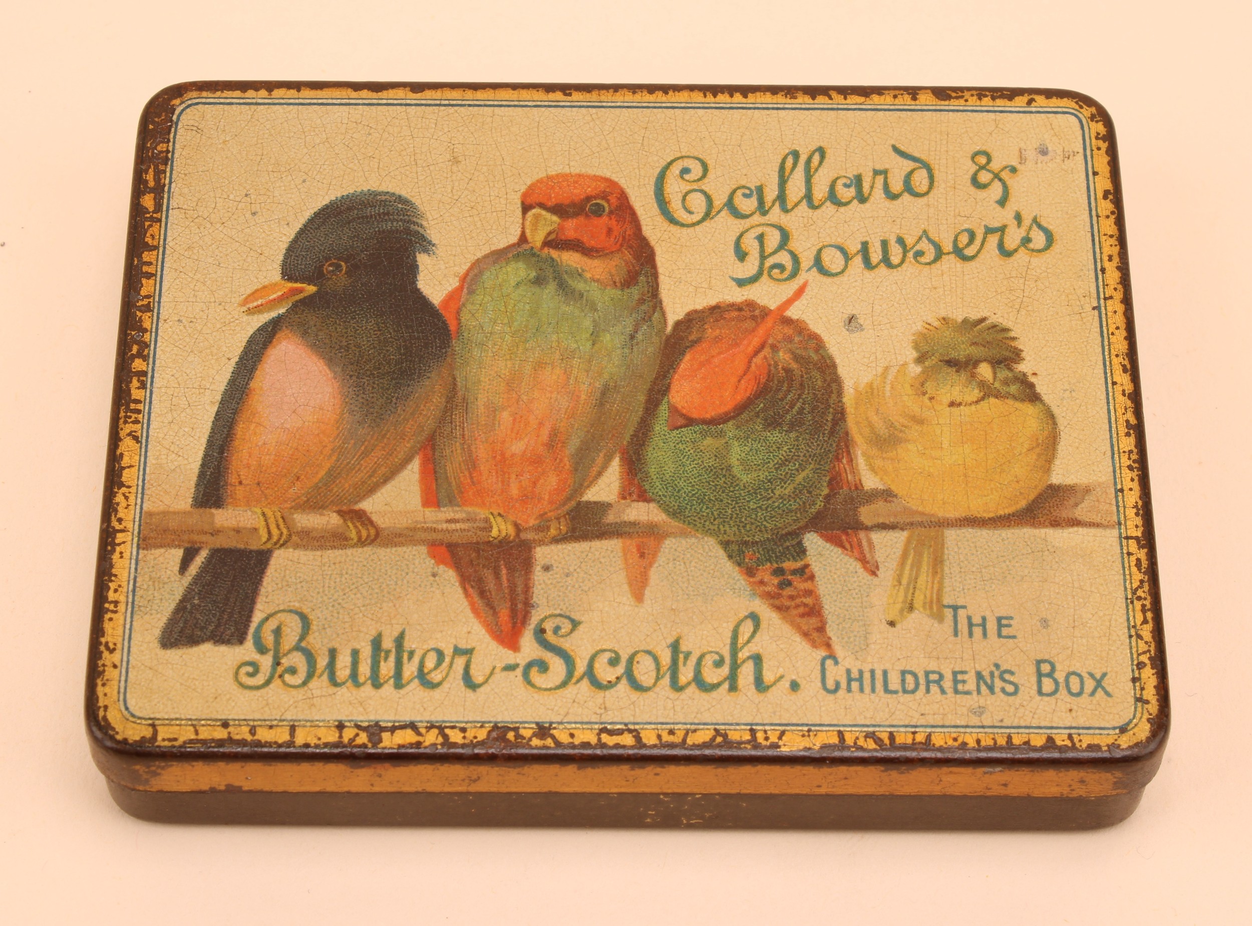 An early 20th century rounded rectangular pictorial tin, Callard & Bowser's Butter-Scotch