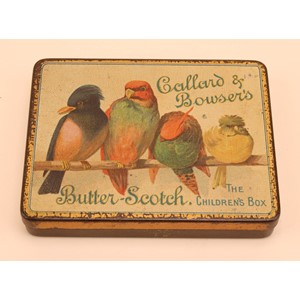 An early 20th century rounded rectangular pictorial tin, Callard & Bowser's Butter-Scotch