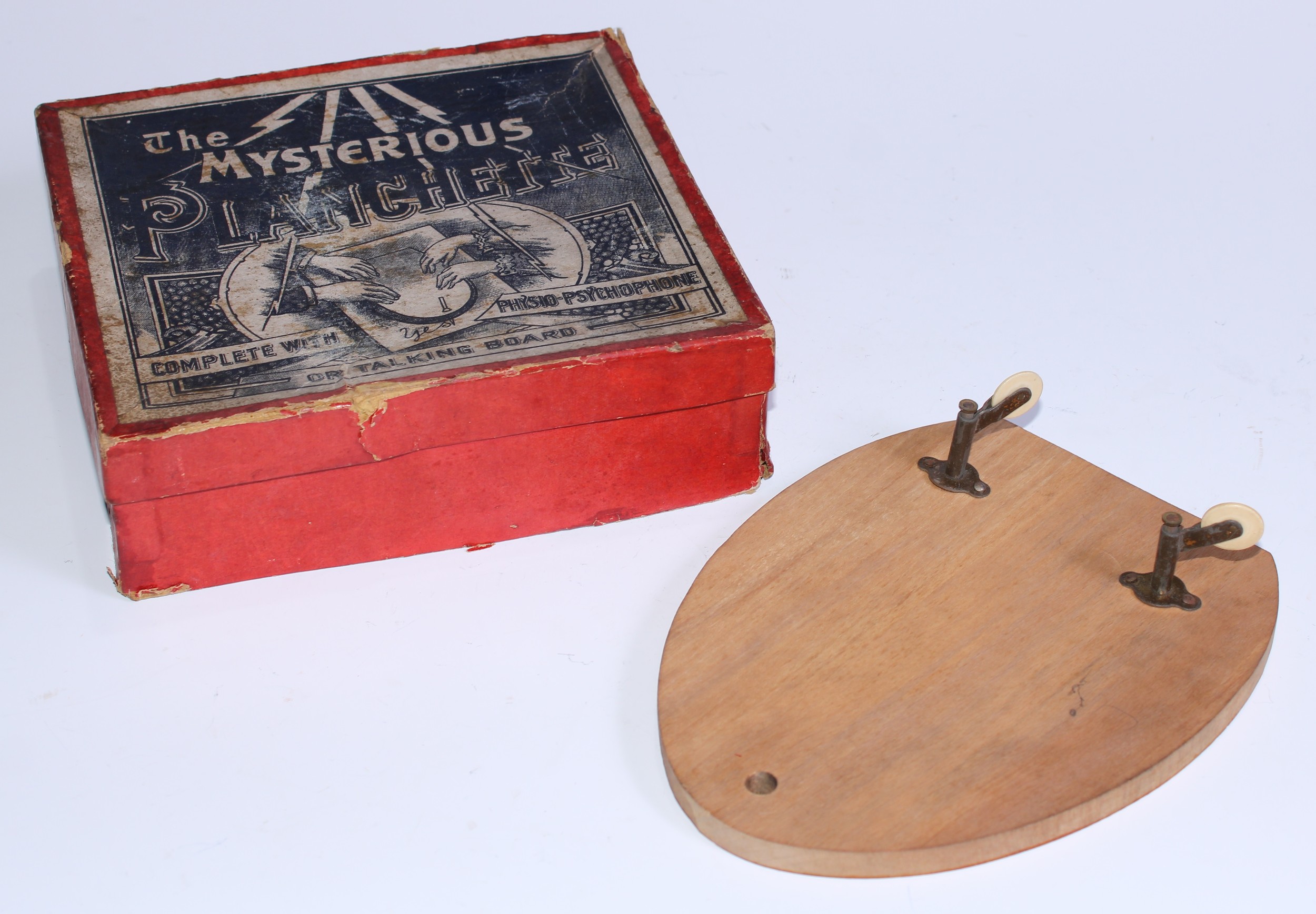 The Occult, the Supernatural, and the Unknown - The Mysterious Planchette, Complete with Physio-Psychophone or Talking Board, boxed en suite with the four-fold paper 'board', early 20th century