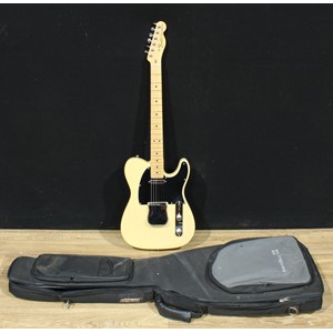 A Fender Telecaster guitar, made in the USA, numbered US15013243, ivorine-coloured finish, 98cm long, cased