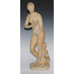 A 19th century Grand Tour plaster library cast, of the Venus de' Medici, 63cm high