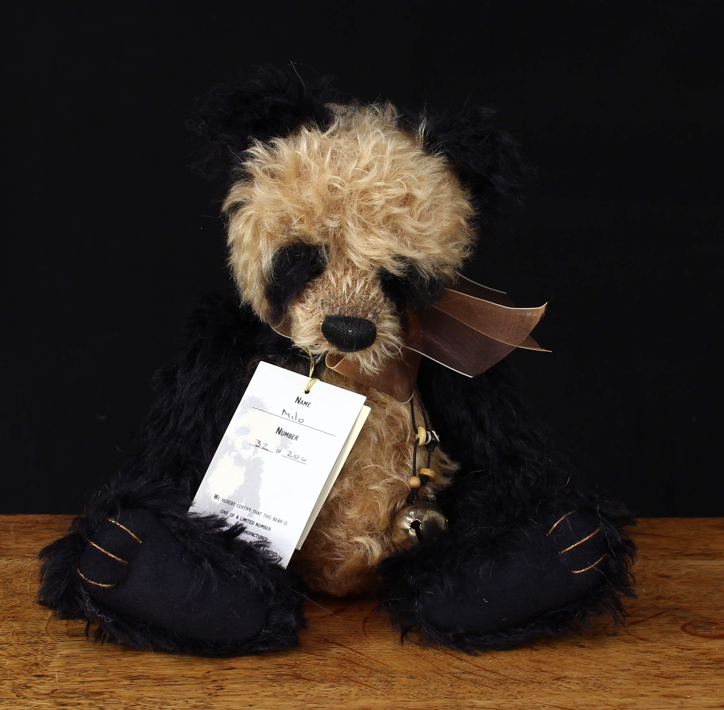 Charlie Bears/Isabelle Collection SJ3980 Milo Panda teddy bear, from the 2009 Isabelle Collection, 32cm high with tags, Limited Edition No.32 of 200