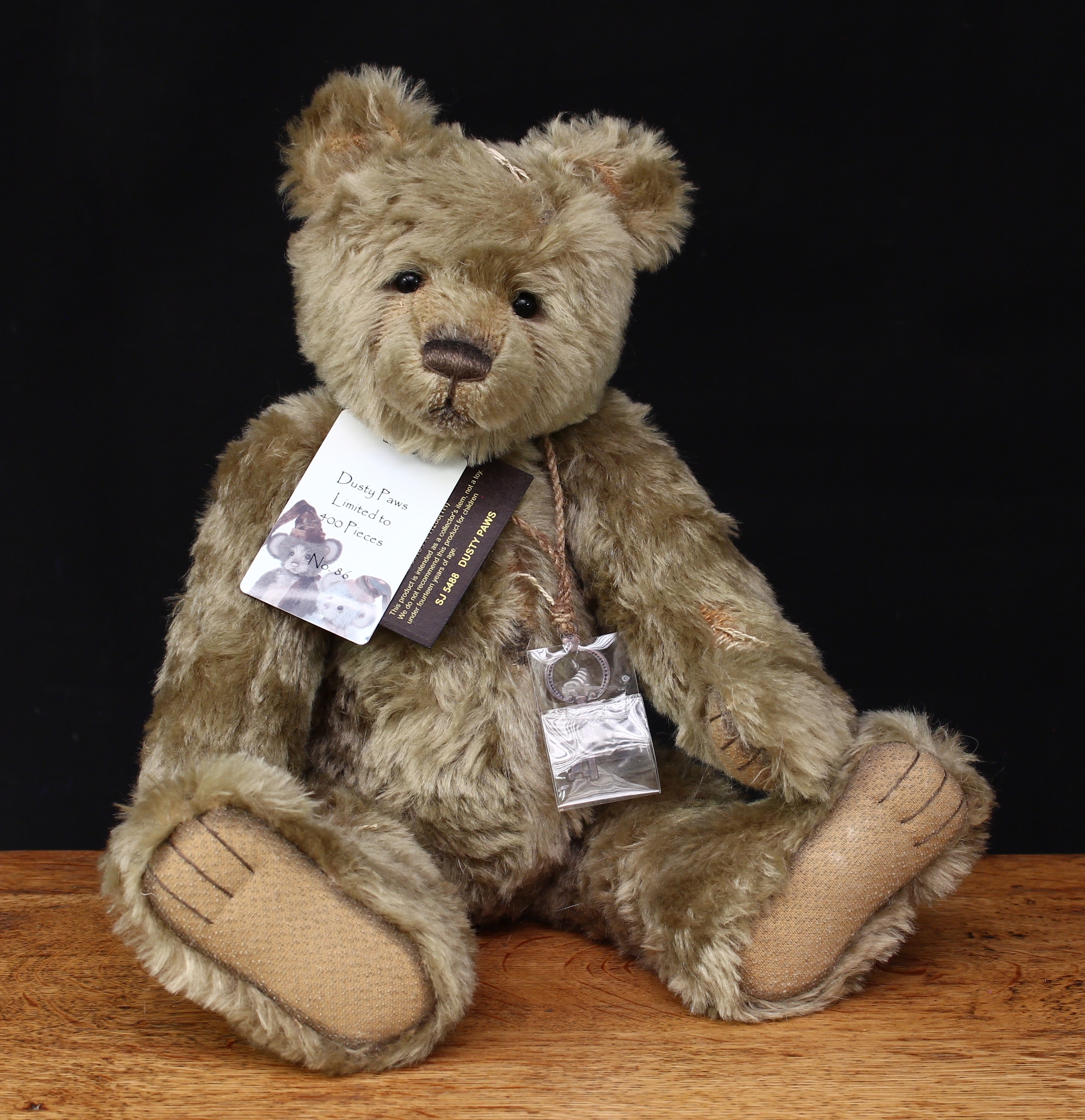Charlie Bears/Isabelle Collection SJ5488 Dusty Paws teddy bear, from the 2016 Isabelle Collection, 46cm high with tags, Limited Edition No.86 of 400