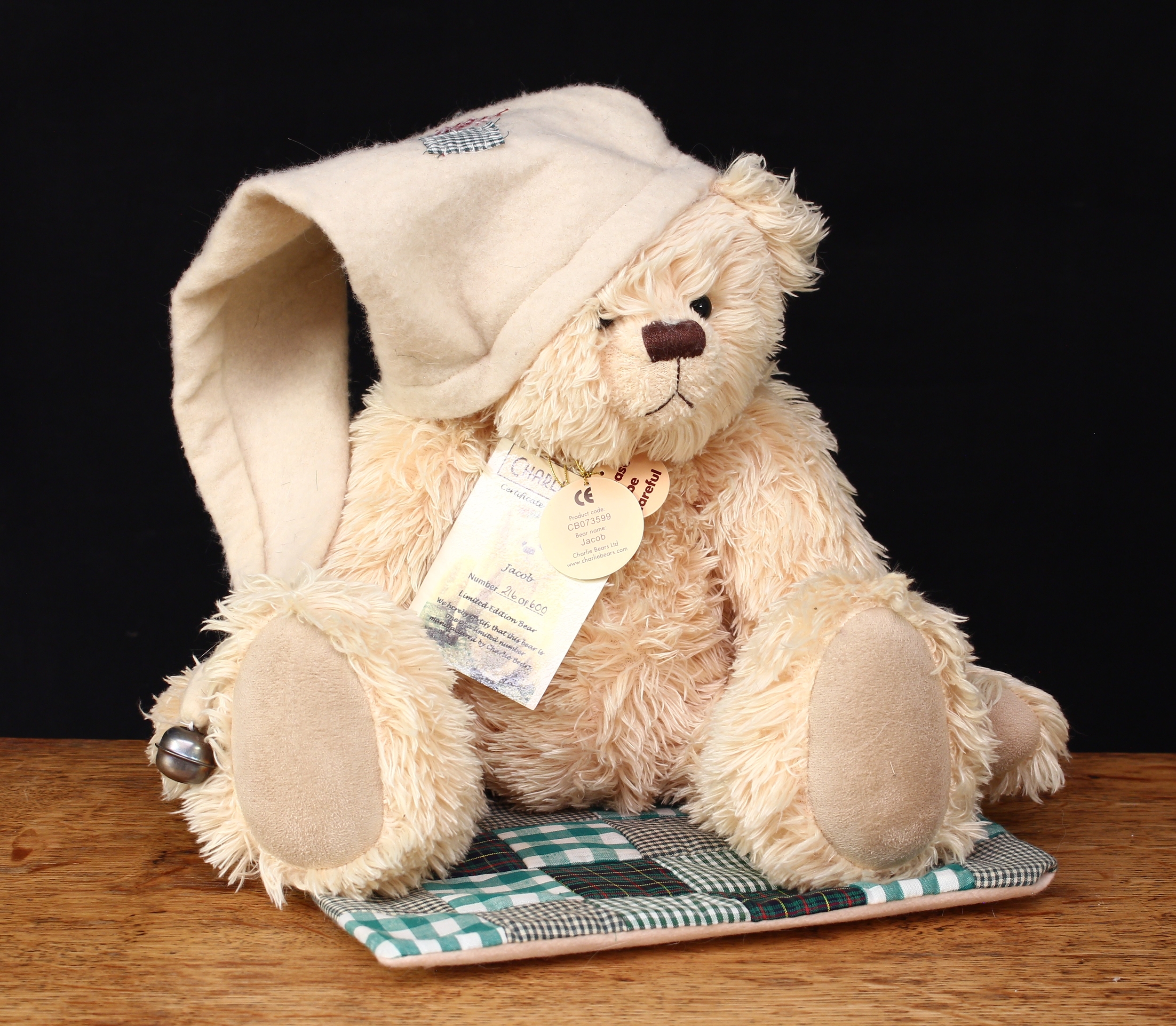 Charlie Bears CB073599 Jacob teddy bear, from the 2007 Charlie Bears Plush Collection, 40cm high with tags, Limited Edition No.216 of 600