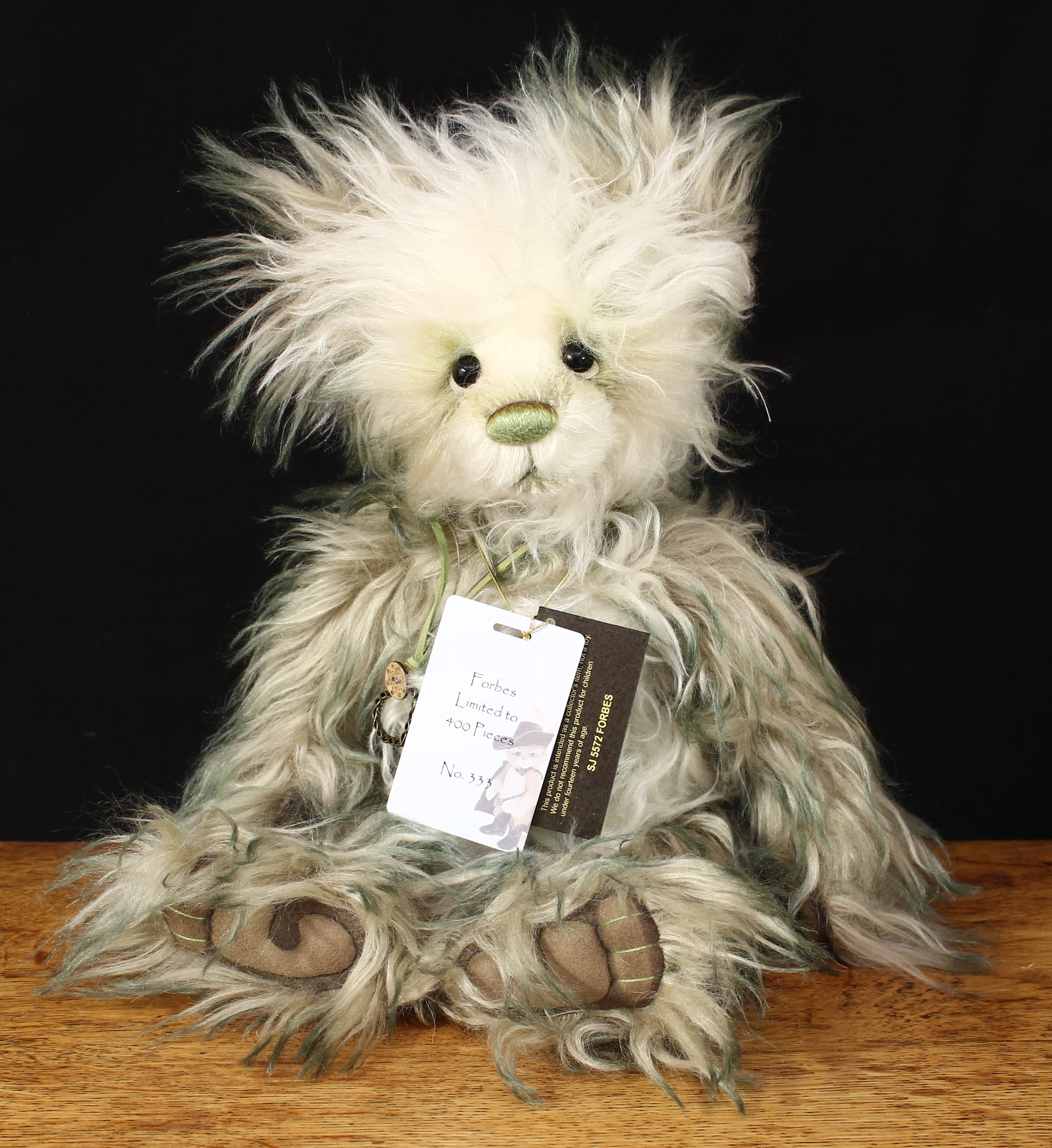 Charlie Bears/Isabelle Collection SJ5572 Forbes teddy bear, from the 2017 Isabelle Collection, 43cm high with tags, Limited Edition No.333 of 400