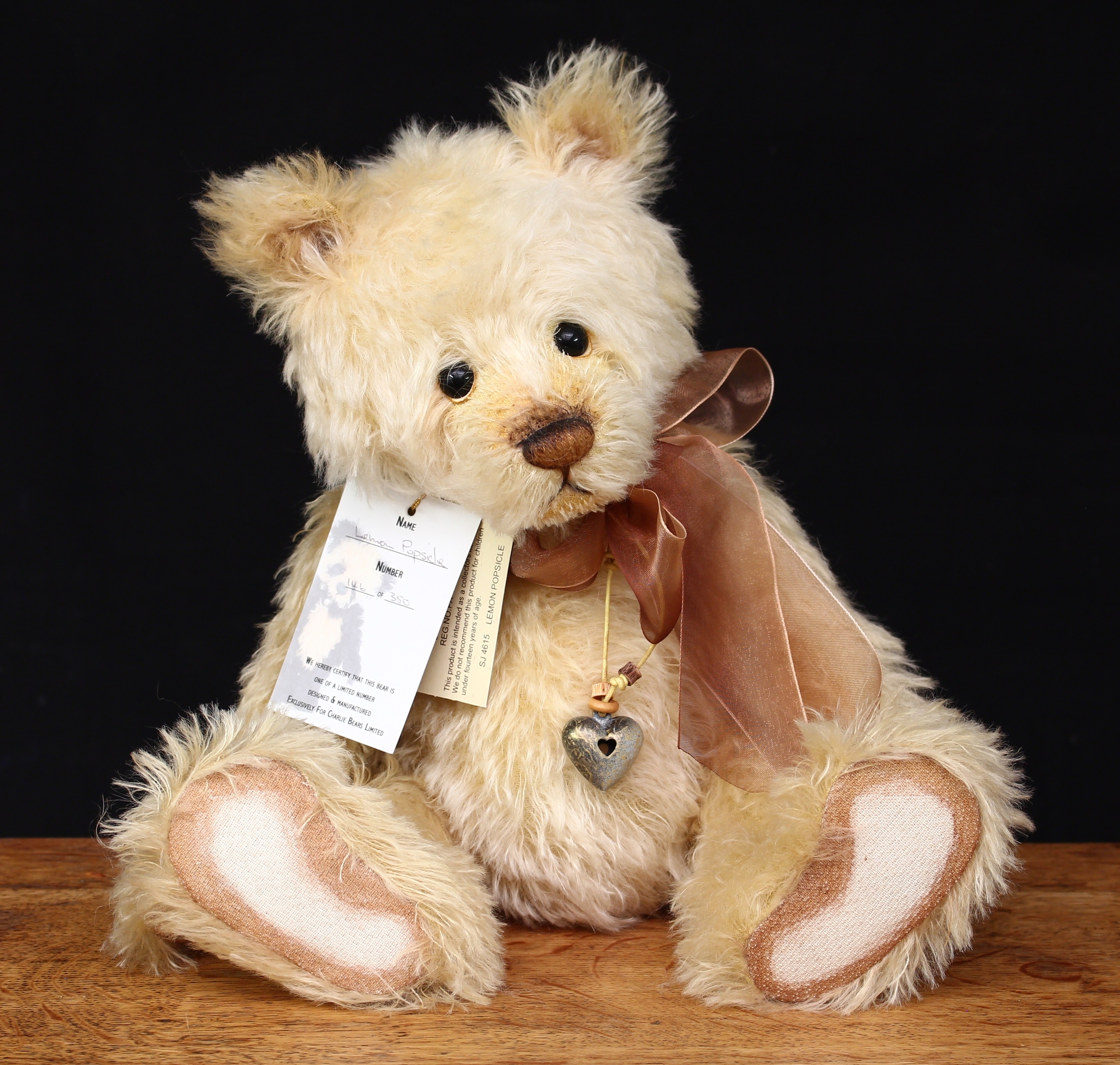Charlie Bears/Isabelle Collection SJ4615 Lemon Popsicle teddy bear, from the 2010 Isabelle Collection, 39cm high with tags, Limited Edition No.146 of 350