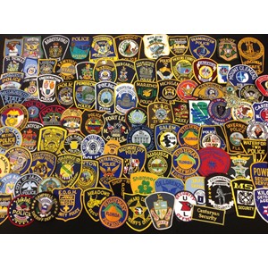 A very large collection of approx 230 plus US Police Shoulder Sleeve Insignias, plus private security Guard insignias. Please see all three photos.