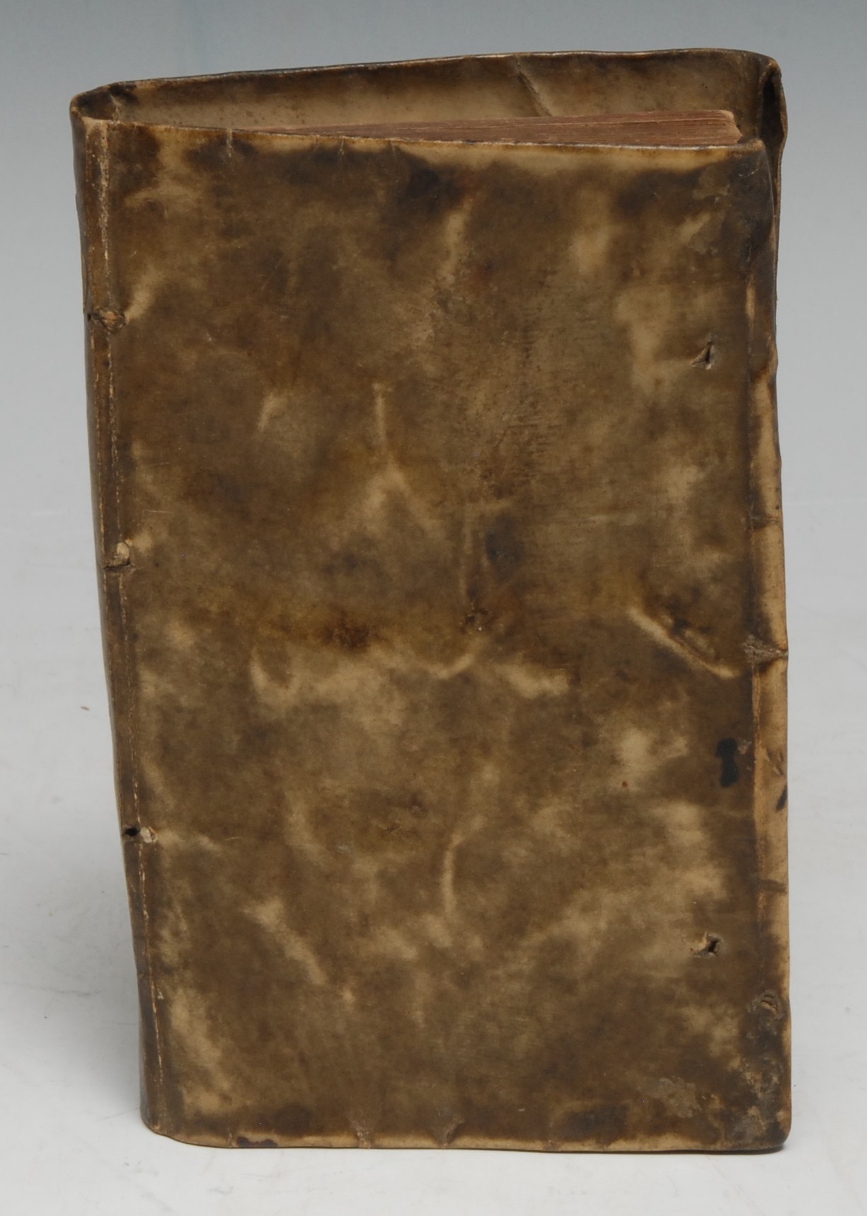 An Early Influence of John Bunyan's - Calvinist Puritanism, [Bernard (Richard, Rector of Batcombe, Somerset)], The Isle of Man: or, The Legall (sic) Proceeding in Man-shire against Sinne (sic)/ Wherein, by way of a continued Allegorie (sic), the chiefe (sic) Malefactors disturbing both Church and Common-Wealth, are detected and attached; with their Arraignment, and Iudiciall triall (sic), according to the Lawes (sic) of England/ The spirituall (sic) use thereof, with an Apologie (sic) for the manner of handling, most necessary to be first read, for direction in the right use of the Allegory thorow-out (sic), is added in the end/The fourth Edition much enlarged, London: Printed for Edw. Blackmore, at the great South doore (sic) of Pauls, 1627, printed in black-ruled borders throughout, pp: [xxvi], 303, [30] (contents), [1] (errata), contemporary limp vellum covers (disbound), later 19th century ink MS numbered label to spine, verso blank inscribed in a contemporary hand with a manuscript note viz. the profanity of swearing, 12mo, [1] 