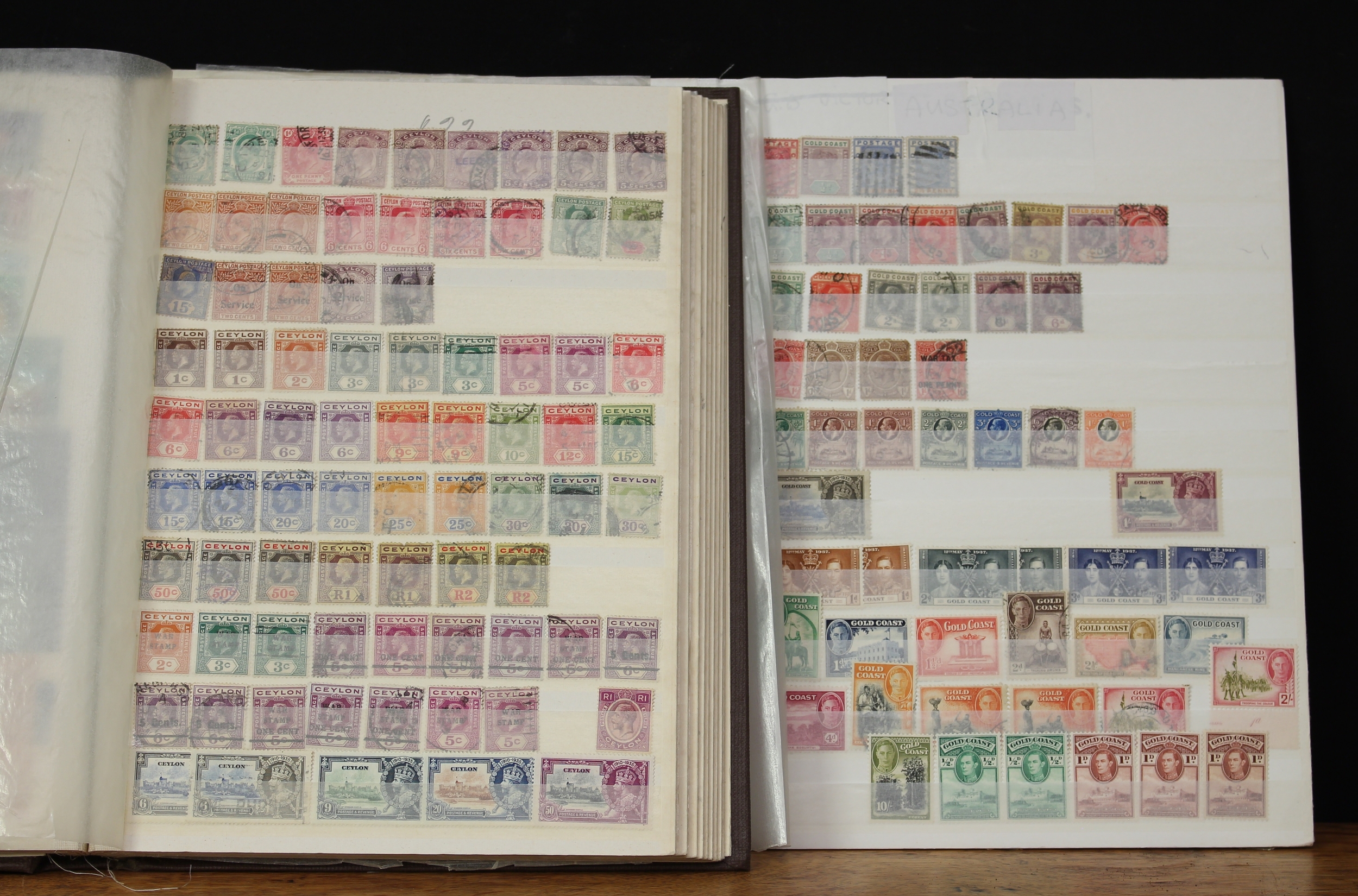 Stamps - Bri-tish Empire collection on pages and stockbook 'CG', QV - 1960's, including RSW, 1935 Jubilee, many sets and h/v's, mint and used
