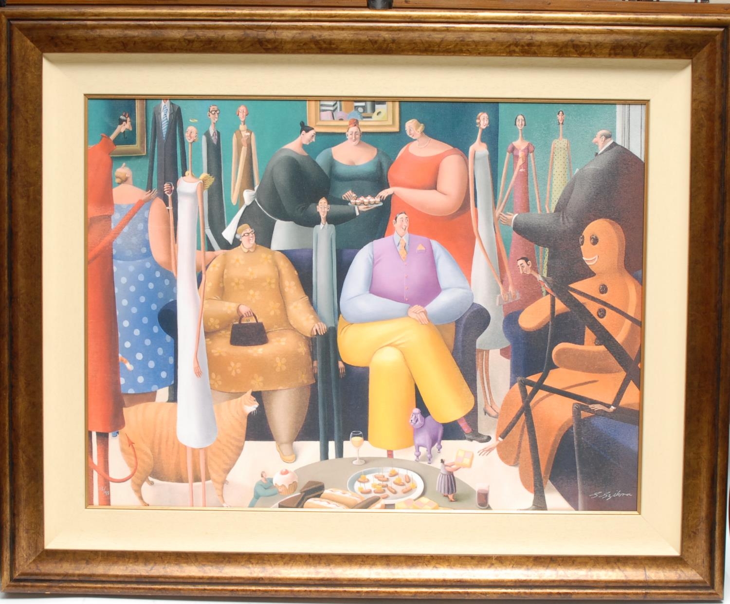 Sarah Jane Szikora, The Cast, limited edition Giclee print, signed, signed and dated to verso, 73/95, certificate for 2004, 55cm x 75cm