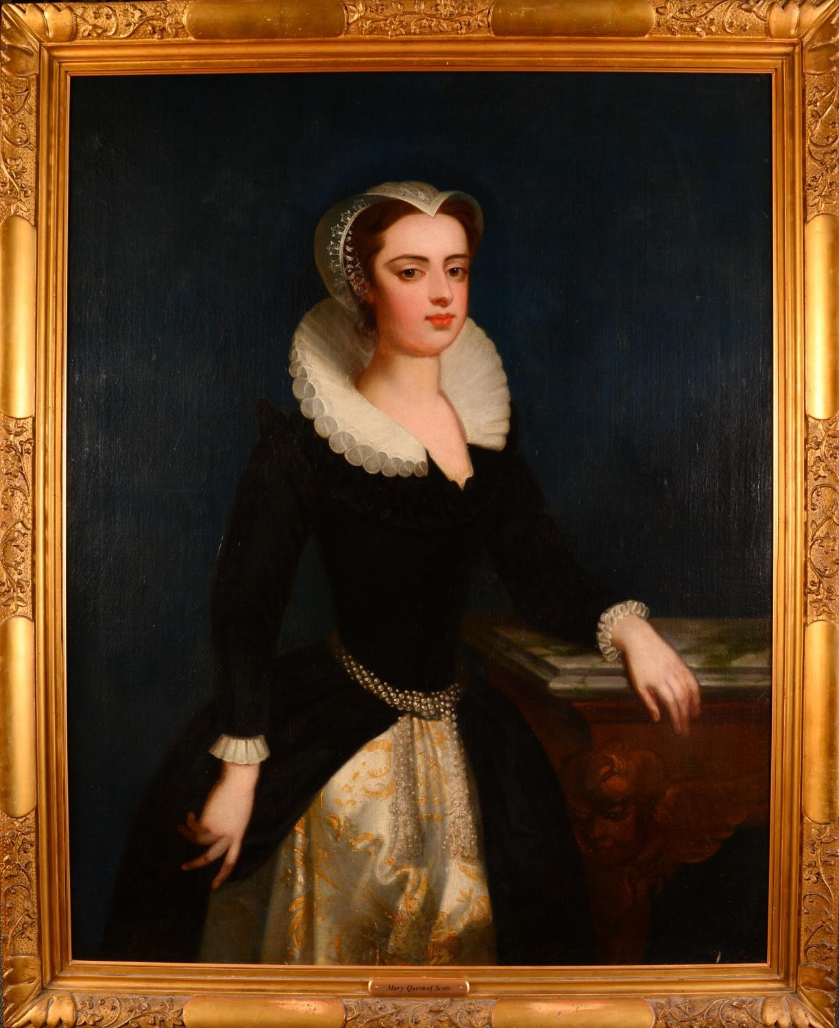 English School (mid 19th century) Mary Queen of Scots, standing, three-quarter length oil on canvas, 114cm x 89cm