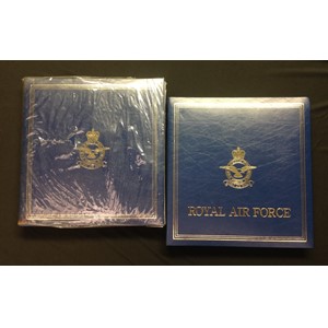 Royal Air Force Fighter Pilot and Bomber Pilot Profile Collection. A limited edition of only 2000 copies were published in 1984. There are two blue binders each with the RAF Crest to the cover. Contained within is a separate page with details of each pilot. Each is individualy signed in pencil by the pilot concerned. These are original hand signed signatures and are not facimilies. There are two volumes in the set. Each contains 26 signatures. Signatures include: Douglas Bader, Alan Deere, Bob Stanford-Tuck, Laddies Lucas, Peter Townsend, Johnnie Johnson, John Cunningham, John Waddy,  Norman Jackson, Bill Reid, John Benison, Leonard Cheshire, DJ Shannon, etc. There is also a separate certificate signed by Sir Arthur "Bomber" Harris.