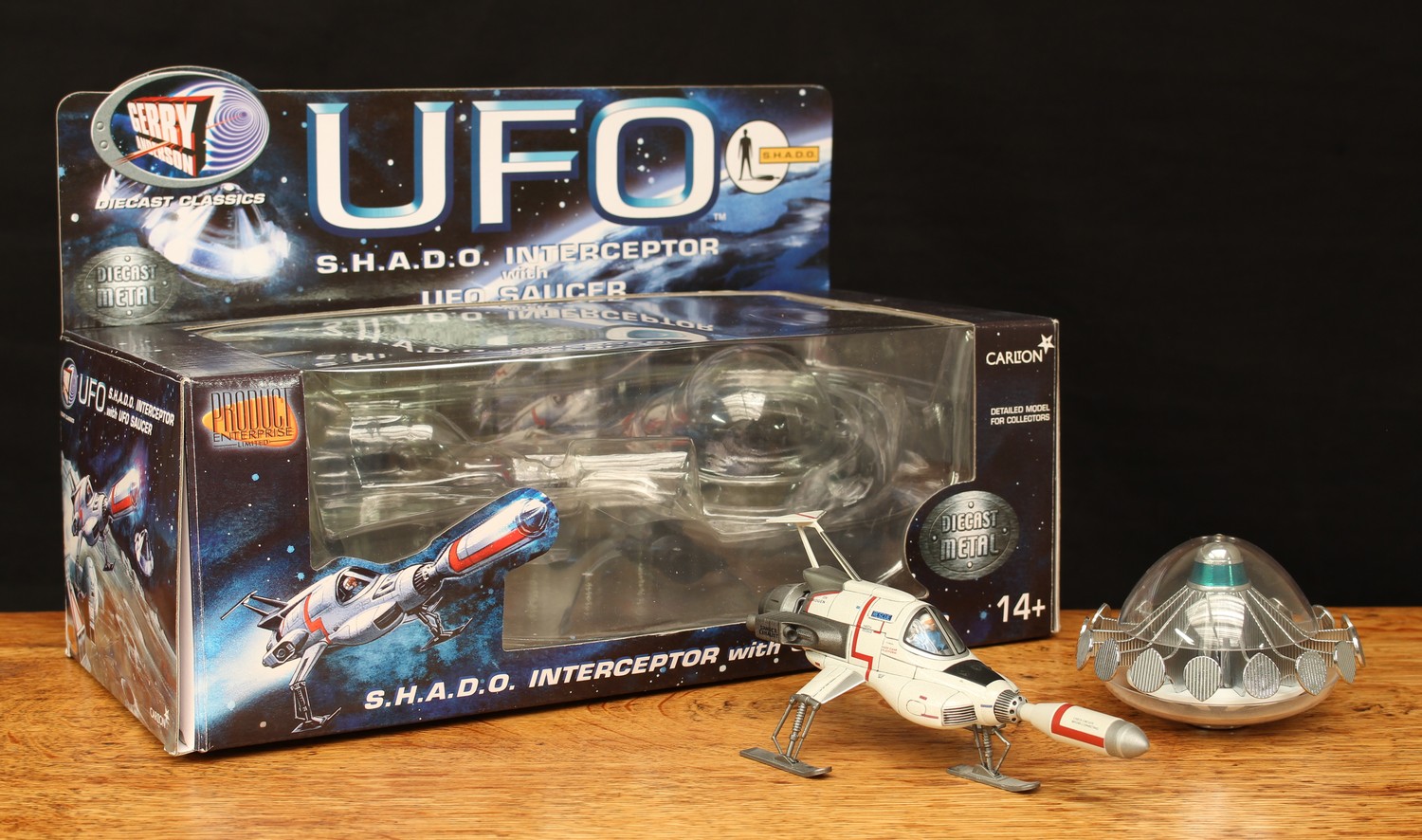 Sci-Fi, Gerry Anderson, UFO - a Carlton International Media Ltd/Product Enterprise Ltd S.H.A.D.O. Interceptor with UFO saucer detailed diecast model, boxed