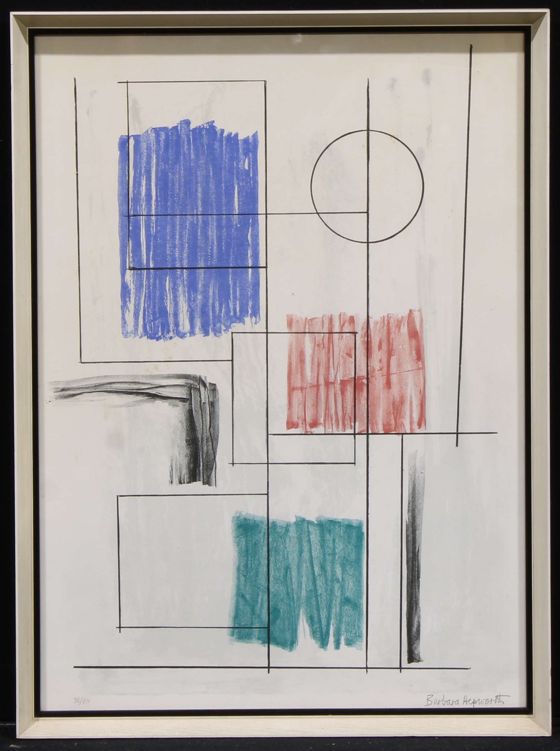 Dame Jocelyn Barbara Hepworth DBE (1903-1975), Argos, lithograph printed in colours, signed, numbered 36/60, 80.5cm x 57.5cm