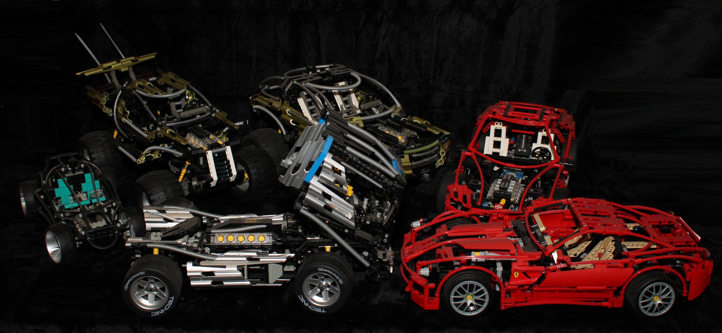 Lego - Technic, 8466 4X4 Off-Roader, unboxed; another; 8448 Super Street Sensation, unboxed; 8458 Silver Champion, unboxed; 8145 Ferrari 599 GTB Fiorano, unboxed; 8428 Concept Car, unboxed, etc (6)  (8466) Retired product. Previously £79.99RRP.  (8448) Retired product.  (8458) Retired product.  (8145) Retired product. Previously £79.99RRP.  (8428) Retired product.  This lot is part of a collection from a deceased estate. All models were constructed and remained constructed in the home and as such we do not have boxes or instruction manuals and the models are therefore sold as seen.