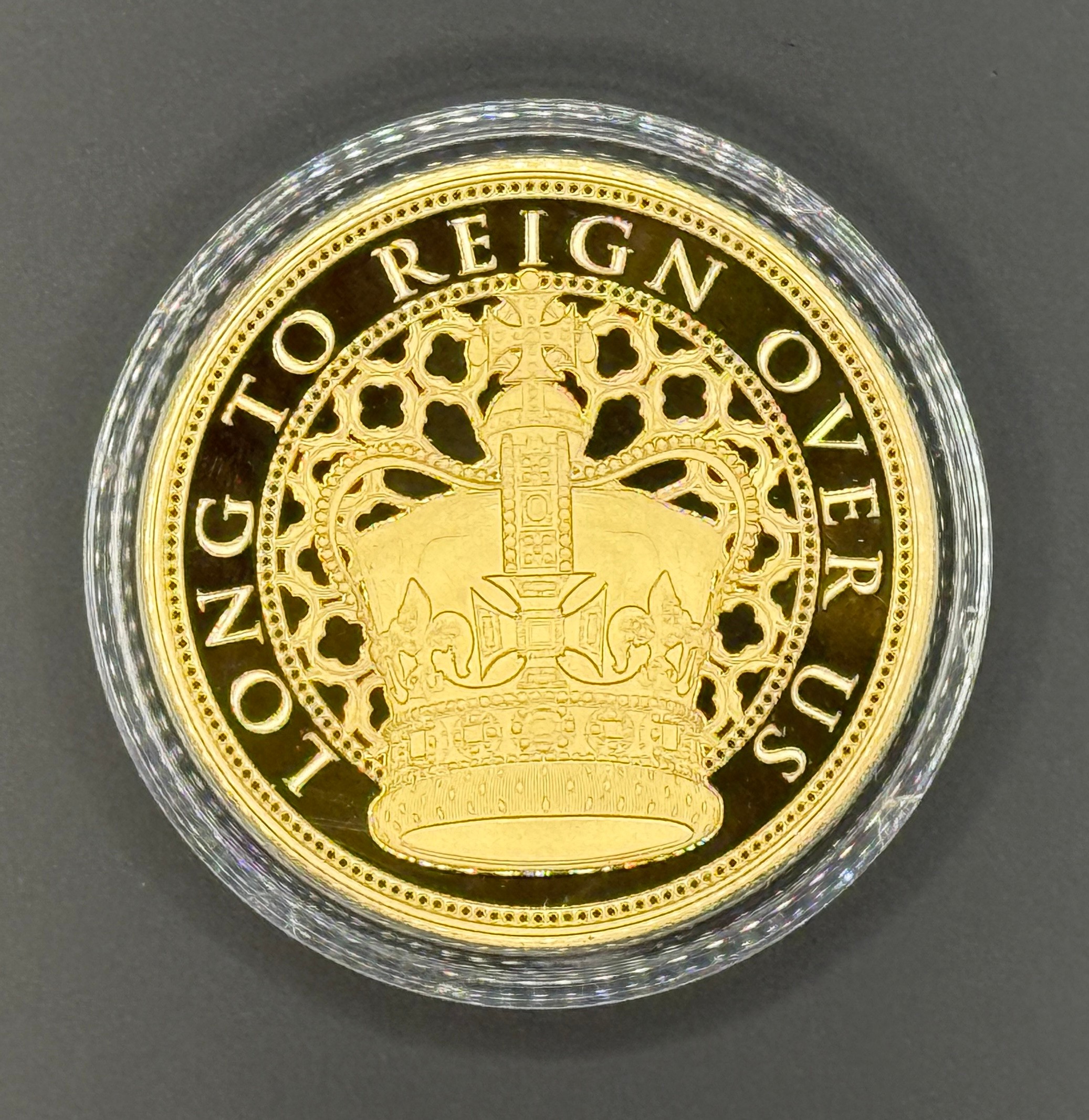Gold proof coins - 22ct gold The Accession of the King 1oz coin, 31.1g, 2022, limited edition 3/73, 2022, lined case and cardboard sleeve