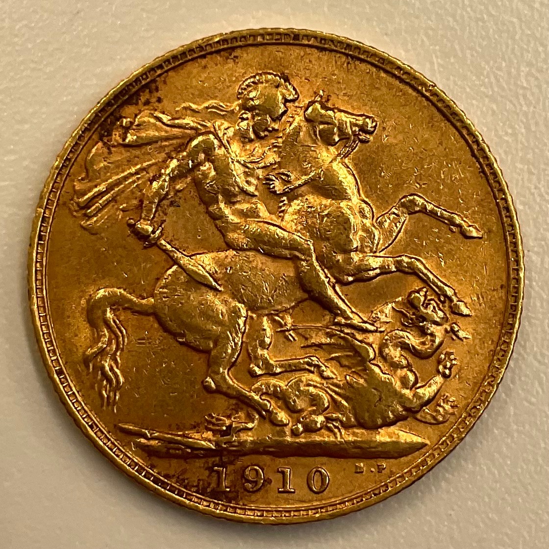 An Edward VII gold sovereign, 1910