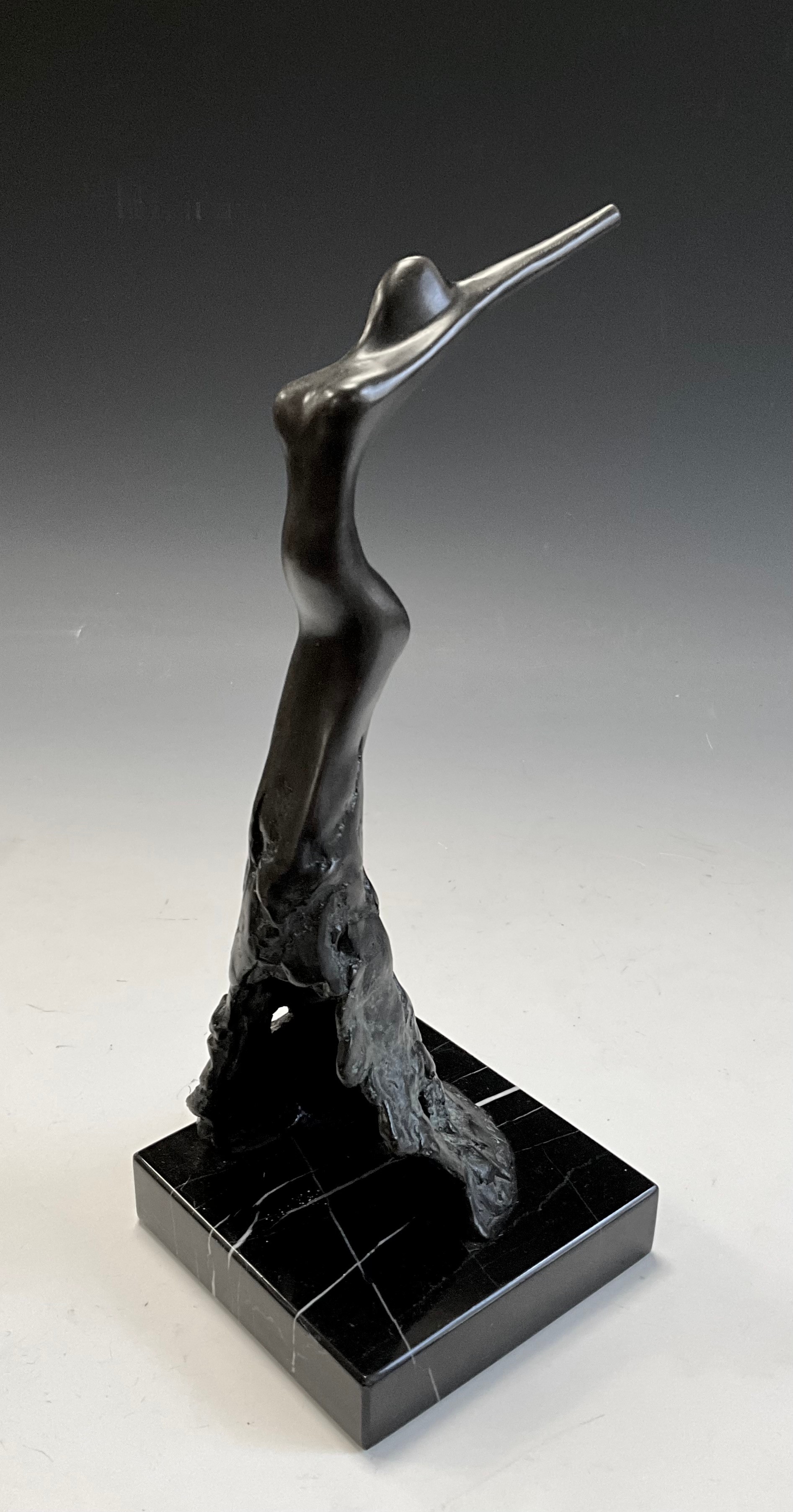 Jennine Parker, by and after, a Bronze limited edition figure, Divine, 50/195, black marble plinth, 30.3cm high overall