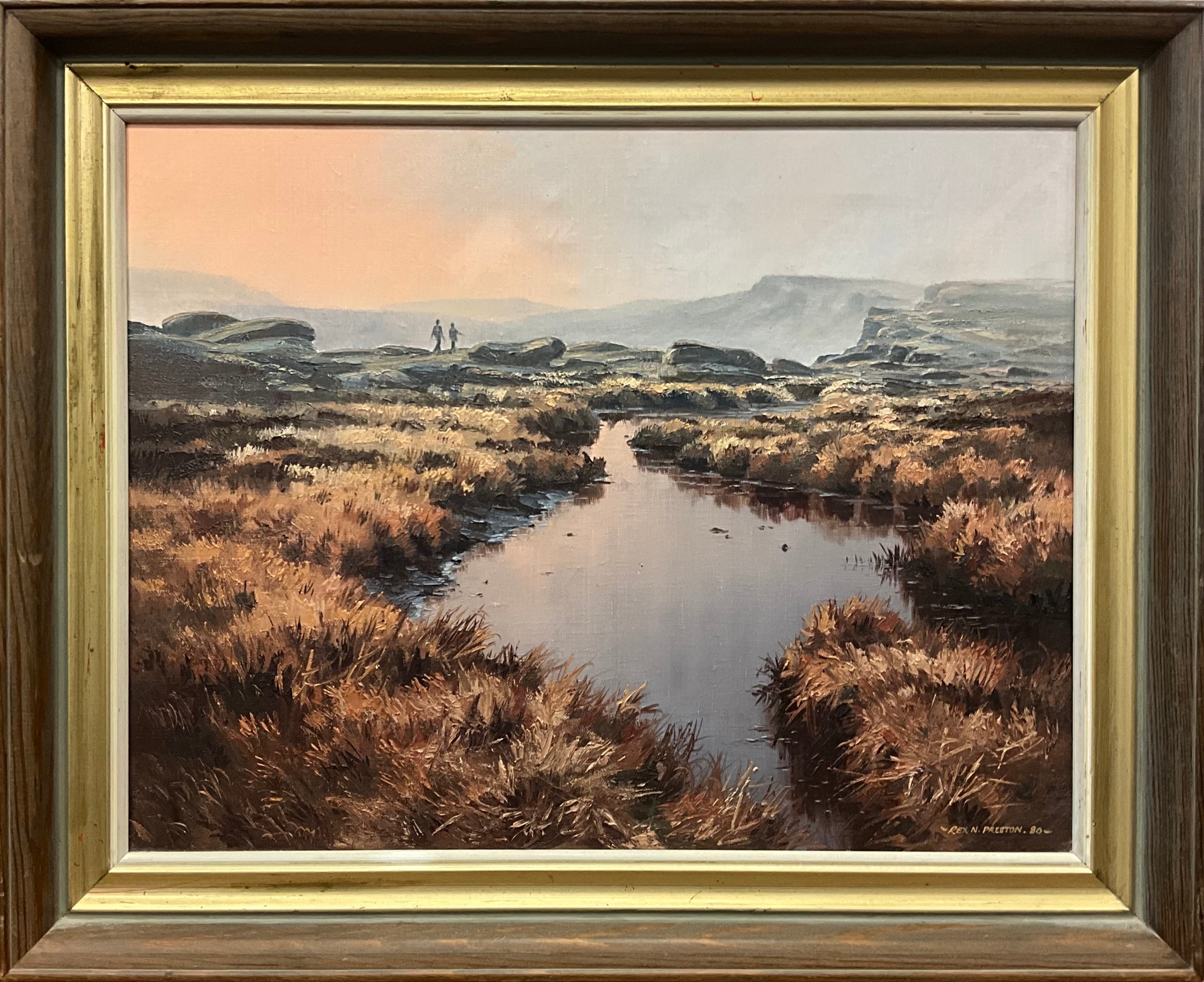 Rex N Preston (Bn. 1948)  Derbyshire Moors  signed, oil on canvas, 34cm x 44cm.