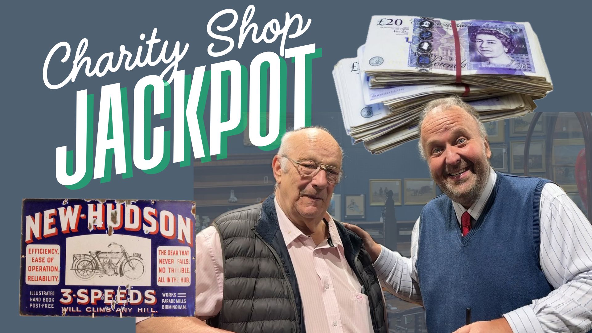 Charity shop sign bought for £5 sells for THOUSANDS Image