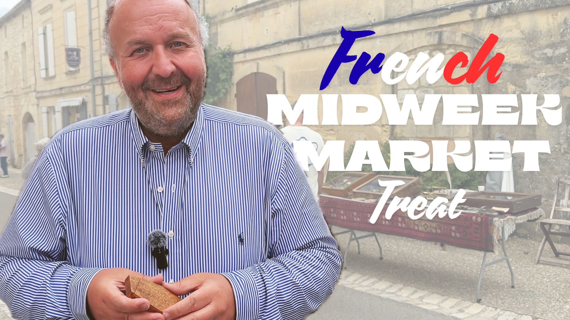 MARKET in a Medieval FRENCH town full of ANTIQUES! Image